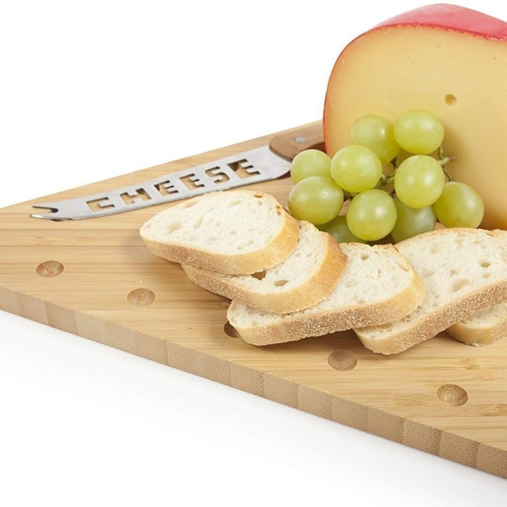 Core Bamboo Cutting Board & Knife Cheesy Board Set